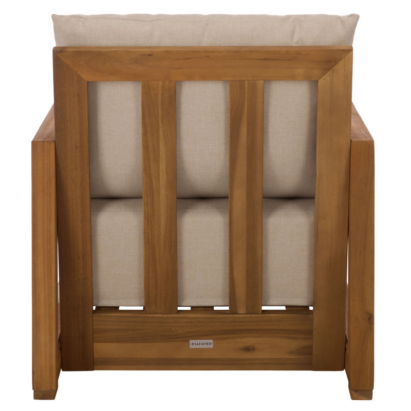 Outdoor Lounge Chair with Cushions, Natural