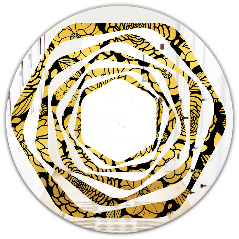 Miroir mural Floral II Whirl, 23,6 po x 23,6 po