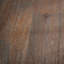 Table de bout en bois d'acacia rustique avec tiroir et tablette ouverte - brun anthracite vieilli