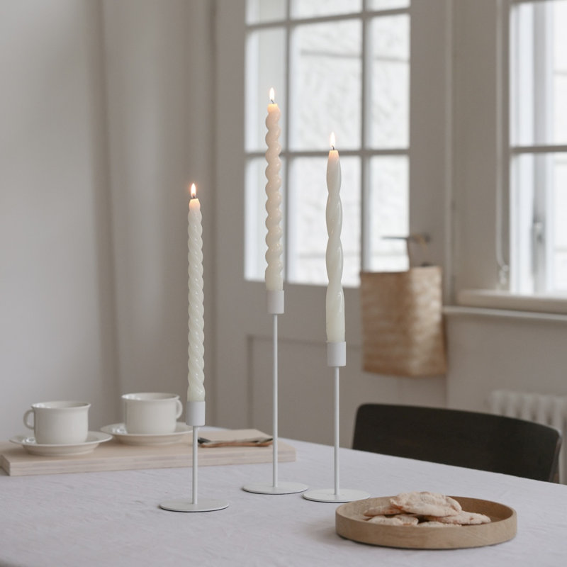 Porte-bougie Doric blanc - moyen, Medium