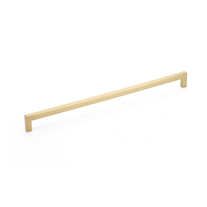 12" Satin Brass Modern Cabinet Pull with Mounting Hardware