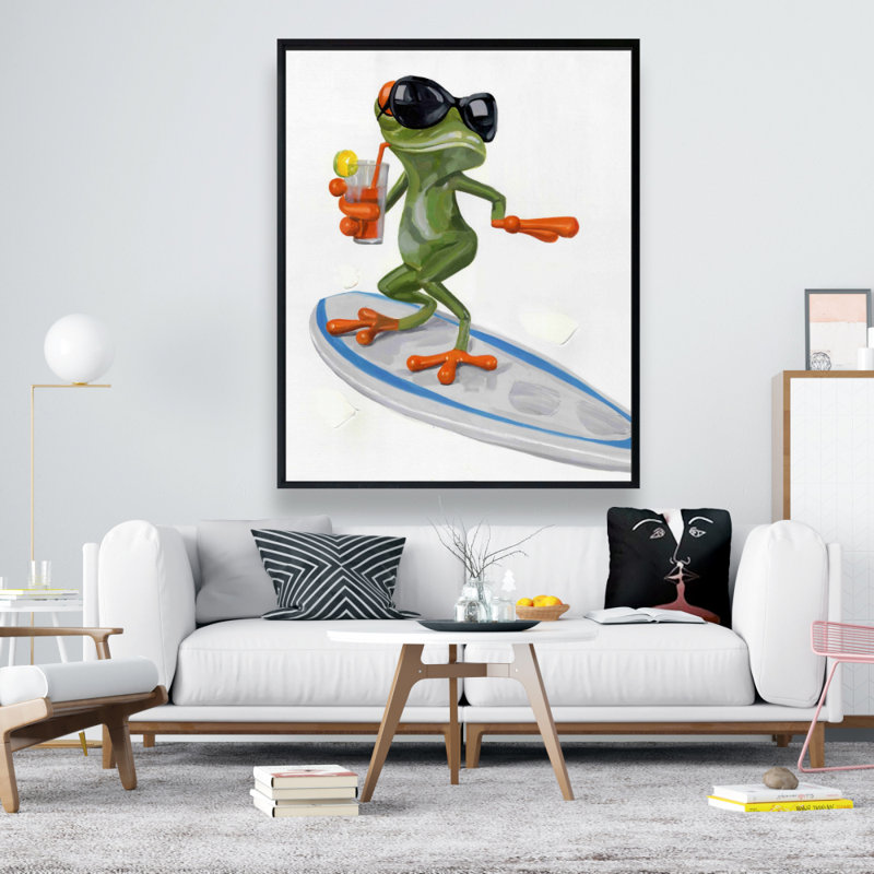 " Funny Frog Surfing "