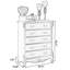 Armoire d'appoint en bois manufacturé brun massif