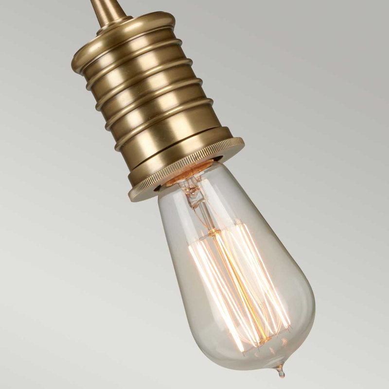 Lowell 1 - Light Bulb Pendant, Aged brass