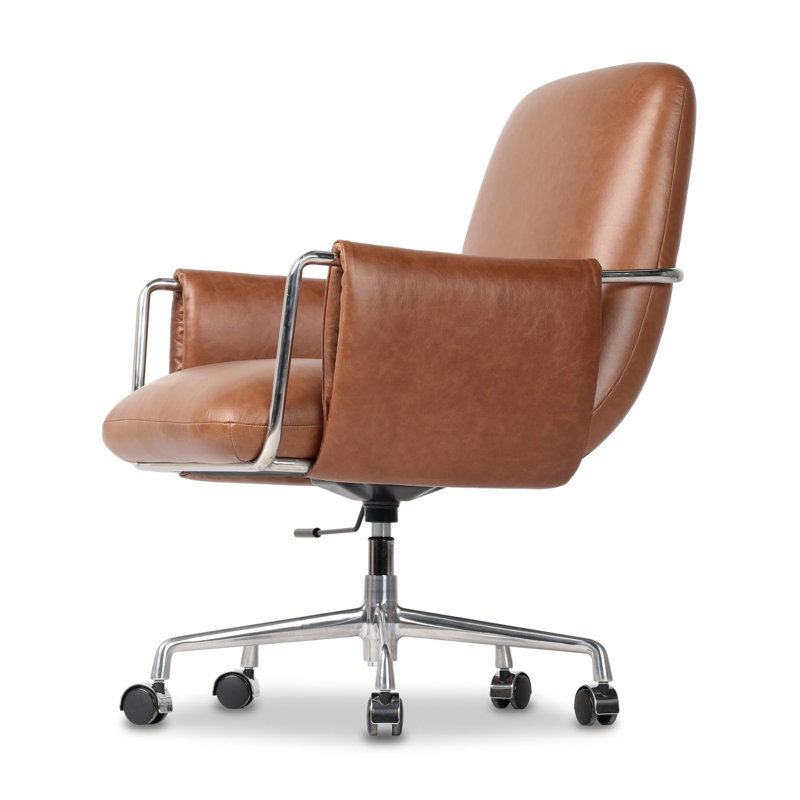 Sherman Leather Swivel Task Chair, Sonoma Chestnut