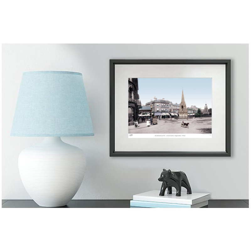 Harrogate, Station Square 1902 - Single Picture Frame Print, 28cm H x 36cm W x 2.3cm D