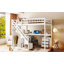 Lit mezzanine avec deux commodes-348128749-348128750