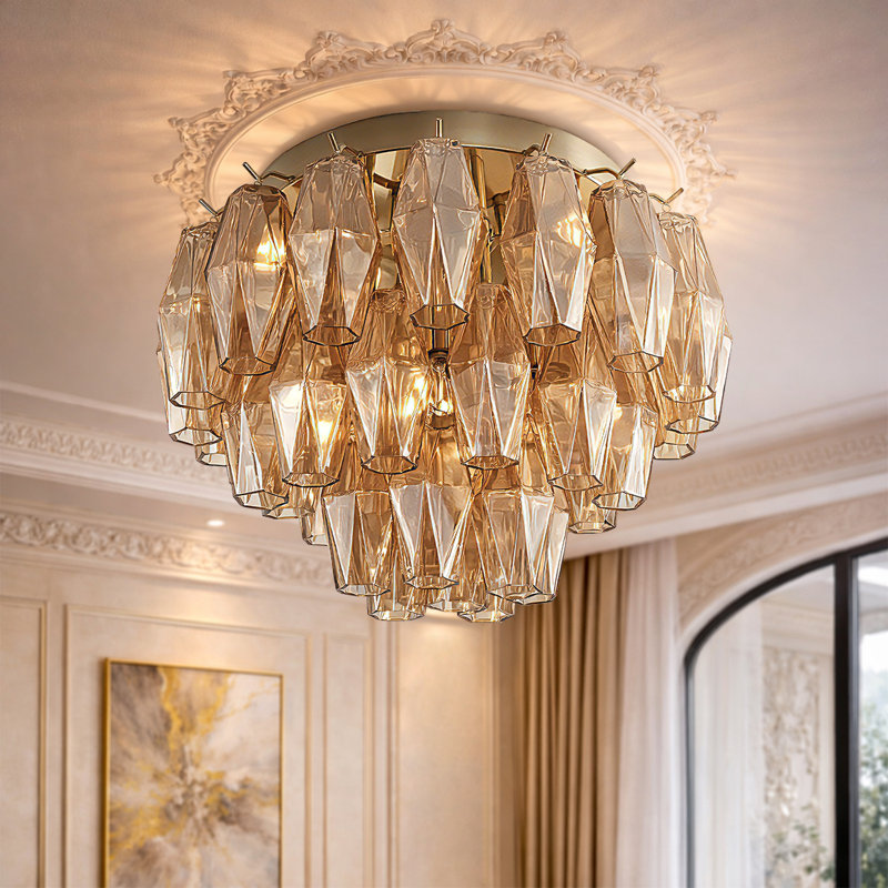 22" Ceiling Light, Gold