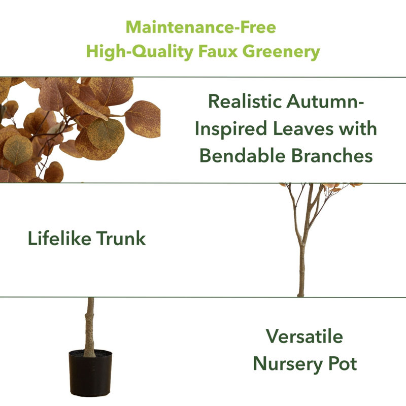 Valenzuela 84'' Faux Eucalyptus Tree in Pot