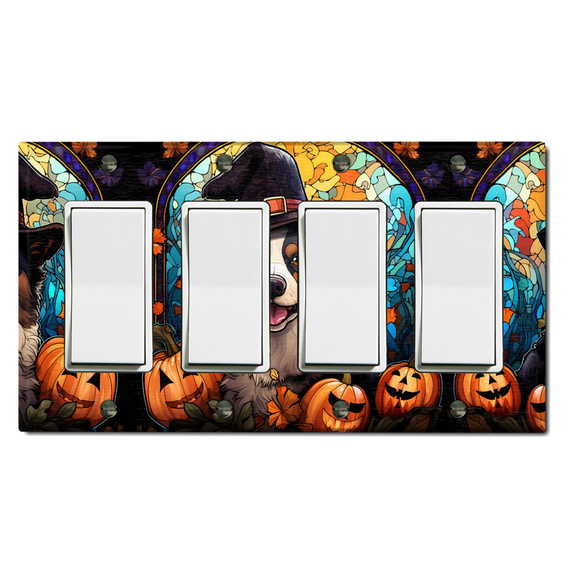 Plaque murale d'Halloween à 4 bandes
