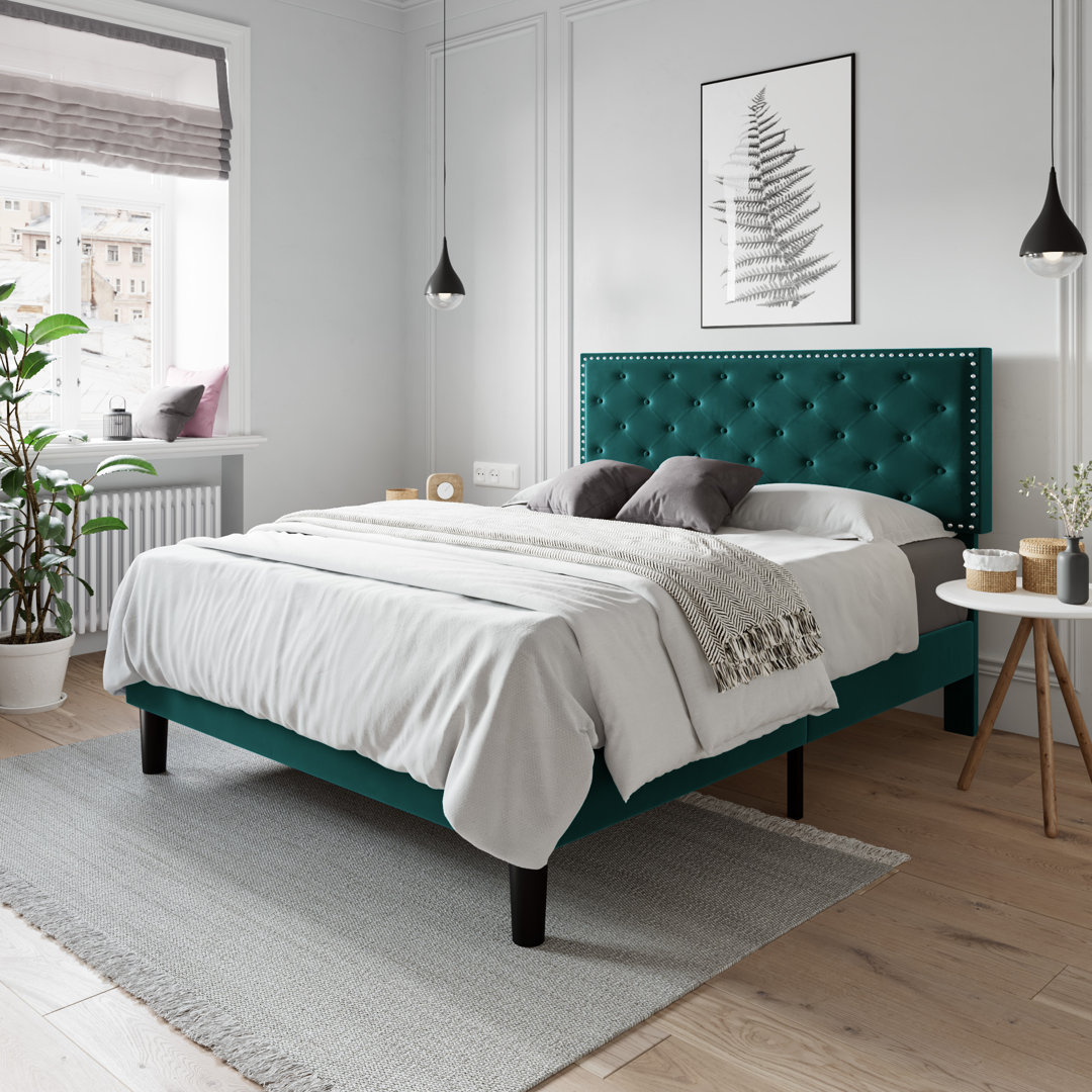Basnett Upholstered Platform Bed Ebern Designs 
