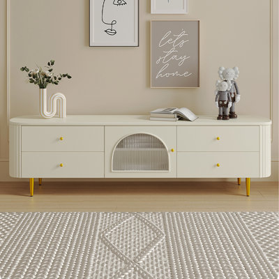 Modern French Style Wood TV Stand