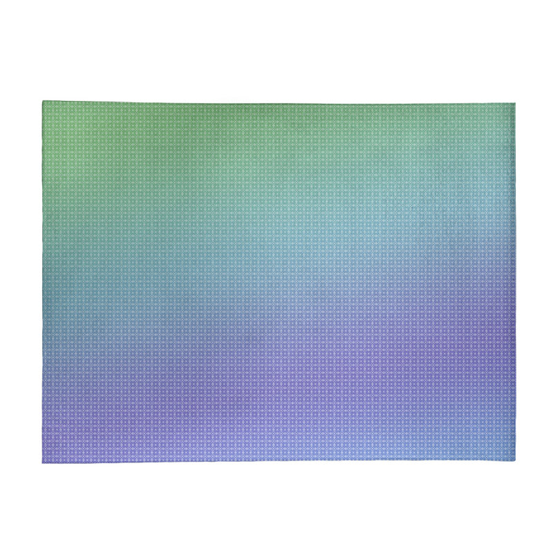 Tapis vert/bleu clair/jaune dégradé napperon, Rectangle 2 pi x 3 pi