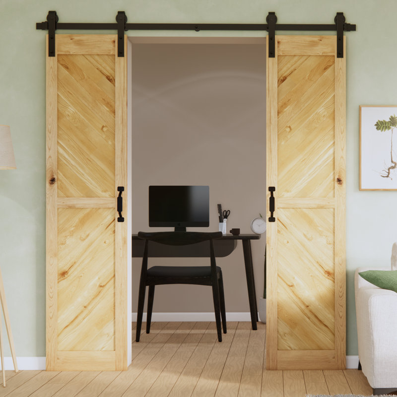 Solid Oak Barn Door Unfinished, Natural Oil