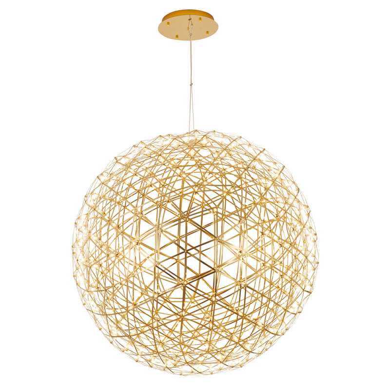 Lustre sphérique unique à 252 lumières Régionalda, Doré