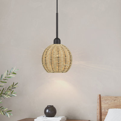 Mini-luminaire suspendu en bronze 1 lumière Summervine