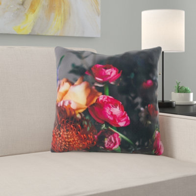 Coussin décoratif fleurs