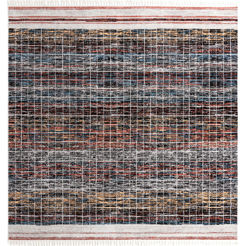Tapis Bungalow Rose Oliver Joriann, Carré 7 pi 10 po