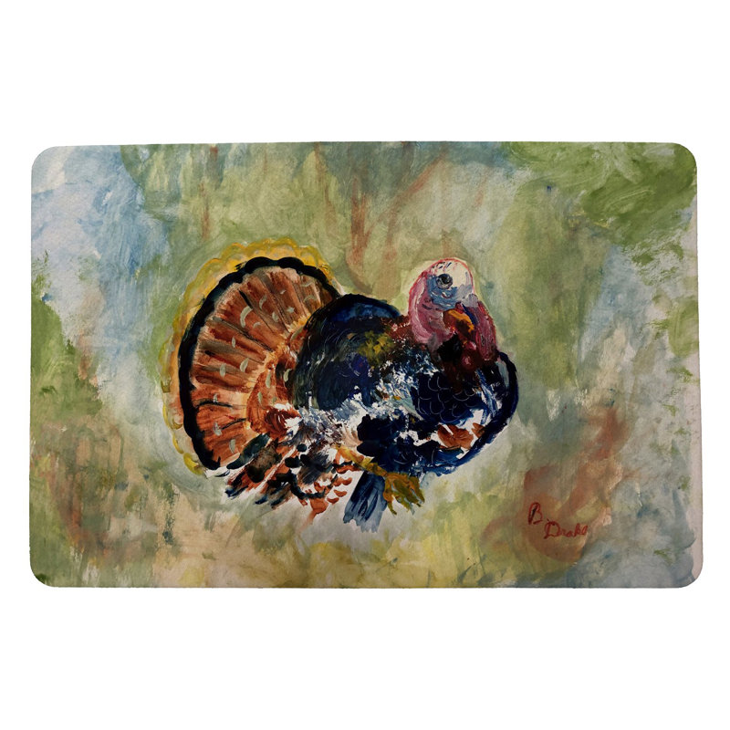 Tapis de porte d'extérieur antidérapant Irons Turquie 26 po x 18 po