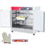 Commercial Hot Box Food Warmer - Double Door, 4-shelf Stainless Steel Heated Cabinet, 850w With Water Tray, Insulated Holding Case For 1/1 Size Food Pans, Restaurant Grade, Perfect For Pizza Pastries