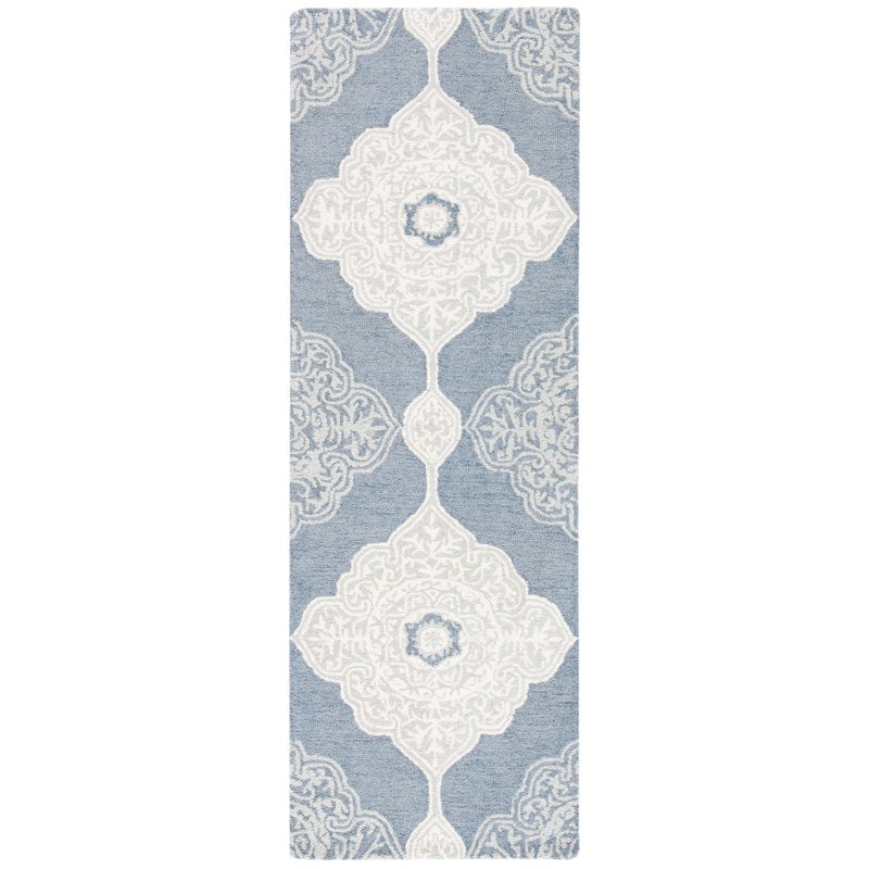 Burhardt Hand Tufted Wool Ikat Rug, Runner 2'3" x 7'