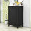 Meuble-lavabo simple autoportant en bois Marsallo avec lavabo en céramique et porte à fermeture en douceur-632743154