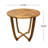 Wood 27.5" Rustic Table - Enhancing Outdoor Area With Slat Style Construction
