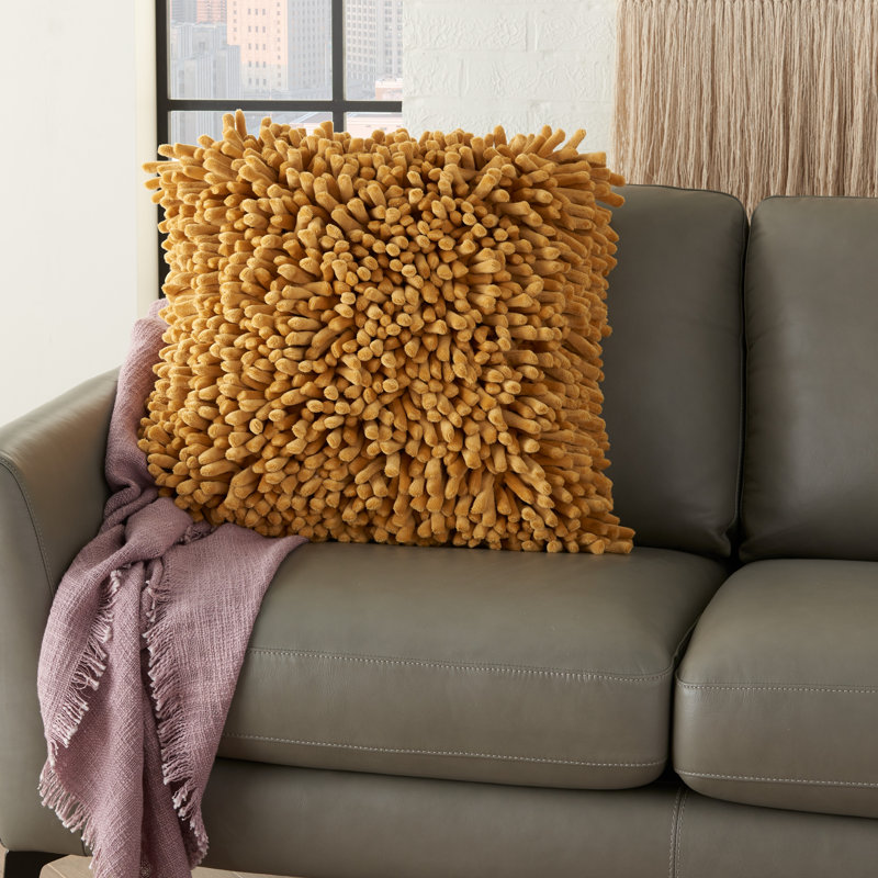  Housse de coussin carré et insert, Moutarde
