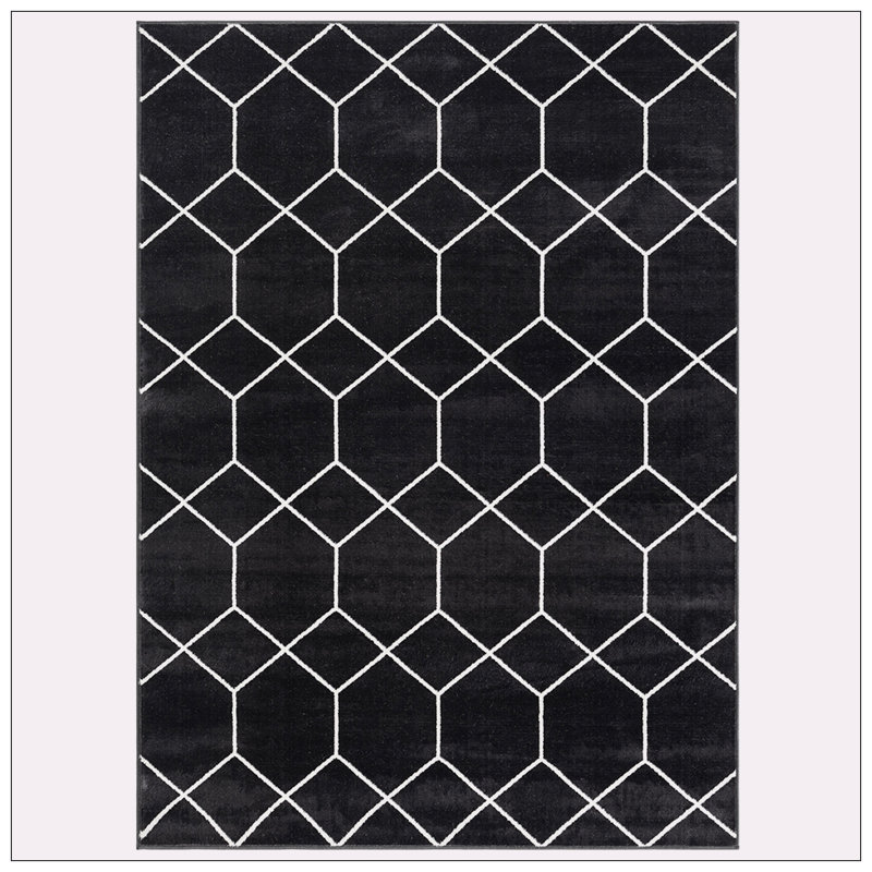 Trellis Geometric Woven Area Rug, Rectangle 6' x 9'