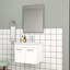 Meuble-lavabo mural 24 po avec miroir et lavabo en céramique