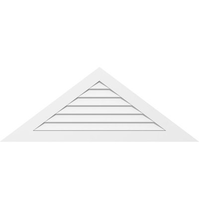 Triangle Surface Mount Non-Functional Standard Frame PVC Gable Vent 11/12 Pitch