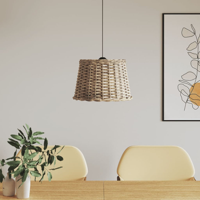 Chira Pendant Shade, Brown, 26cm H x 40cm W x 40cm D
