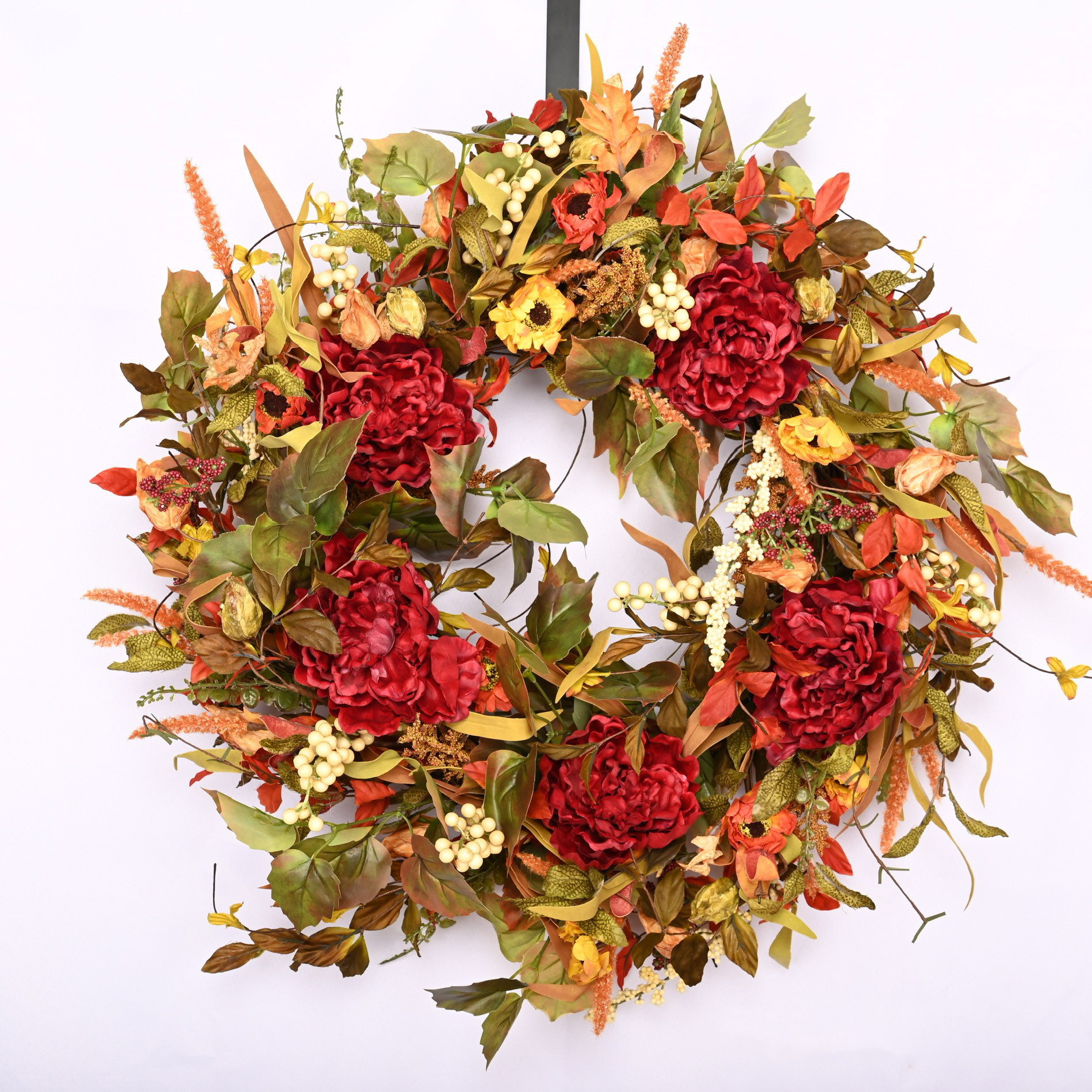 The Holiday Aisle® Peony Berry 26" Wreath & Reviews | Wayfair
