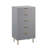 48" Tall Fluted 5 Drawer Dresser for Bedroom, Modern Chest of Drawers with Deep Storage Organizer-1267299172