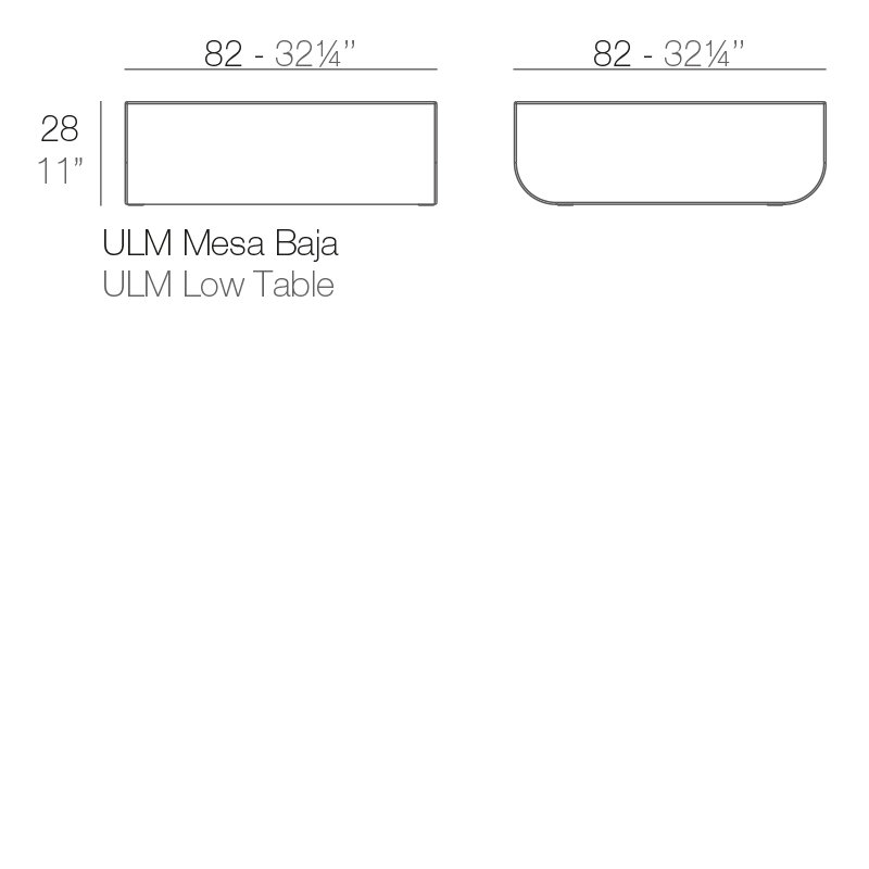 Table basse en plastique Ulm
