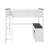 Queen Size Loft Bed With Desk,Open Shelf And USB Charging Station