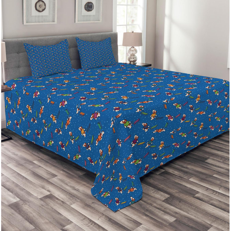 Farmhouse / Country Polyester Coverlet, Queen Coverlet + 2 Shams
