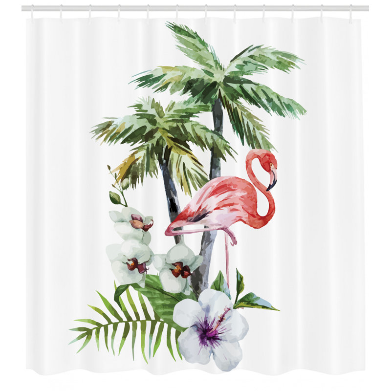 Shower Curtain with Hooks Included, 70" H x 69" W