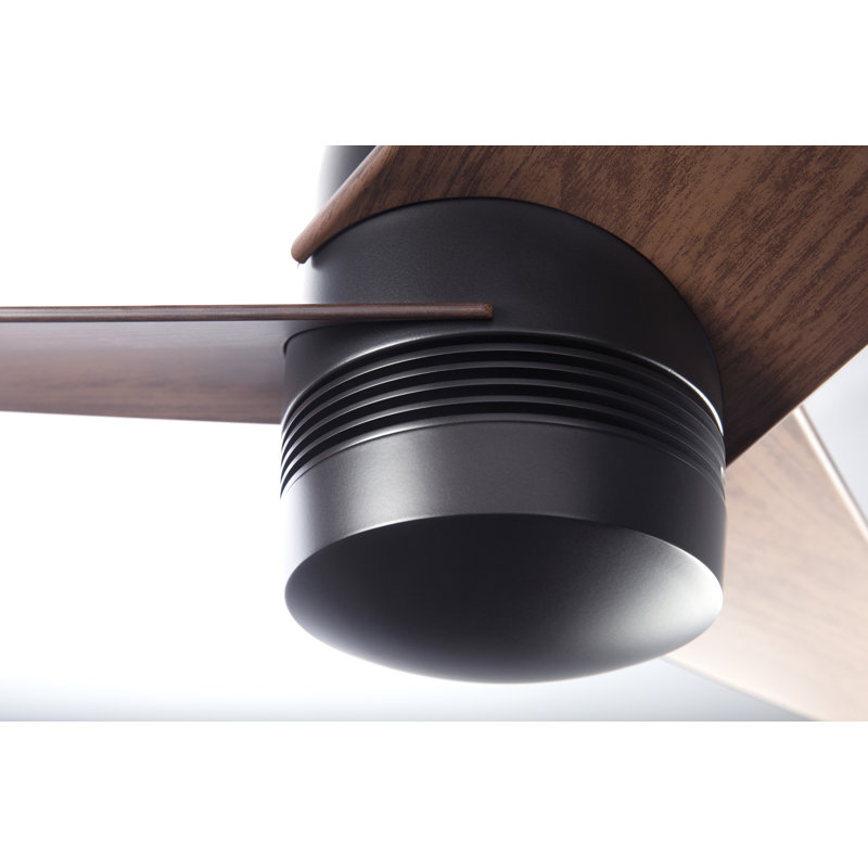 Velo Downrod Ceiling Fan, Wall/Remote Combo Controls, Mahogany, Dark Bronze