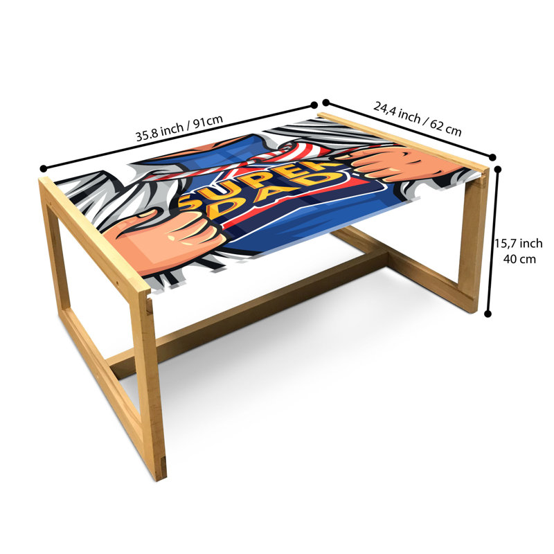 Jacques-Kad Sled Coffee Table, 90cm H x 62cm W x 40cm D