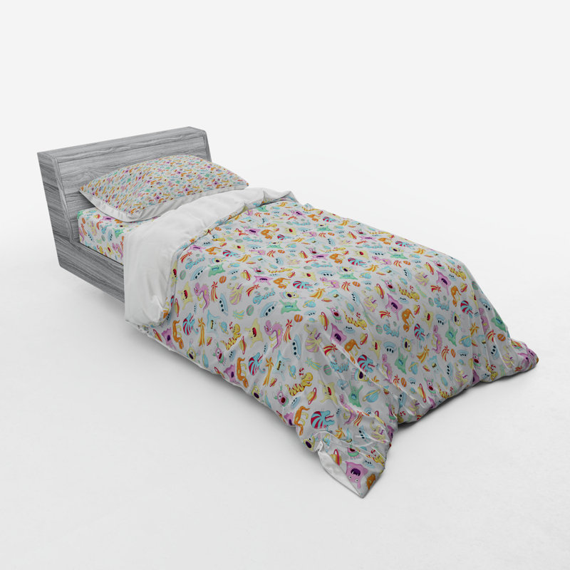 Ensemble de housse de couette en microfibre Alien, Housse de couette simple TG + 2 articles suppléme