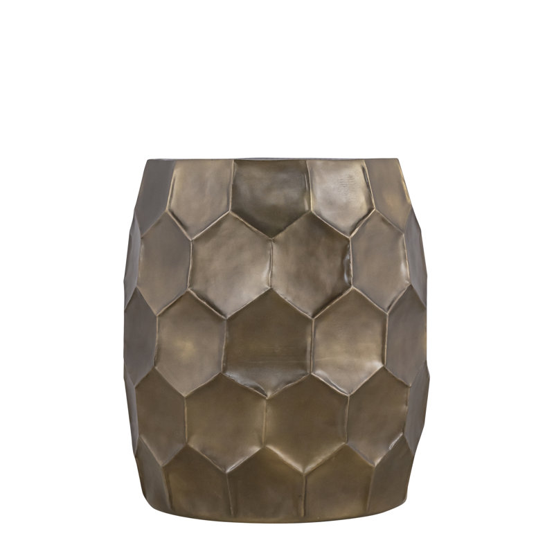 Table de bout moderne en aluminium ET101, Doré