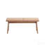 Banc en rotin et finition naturelle