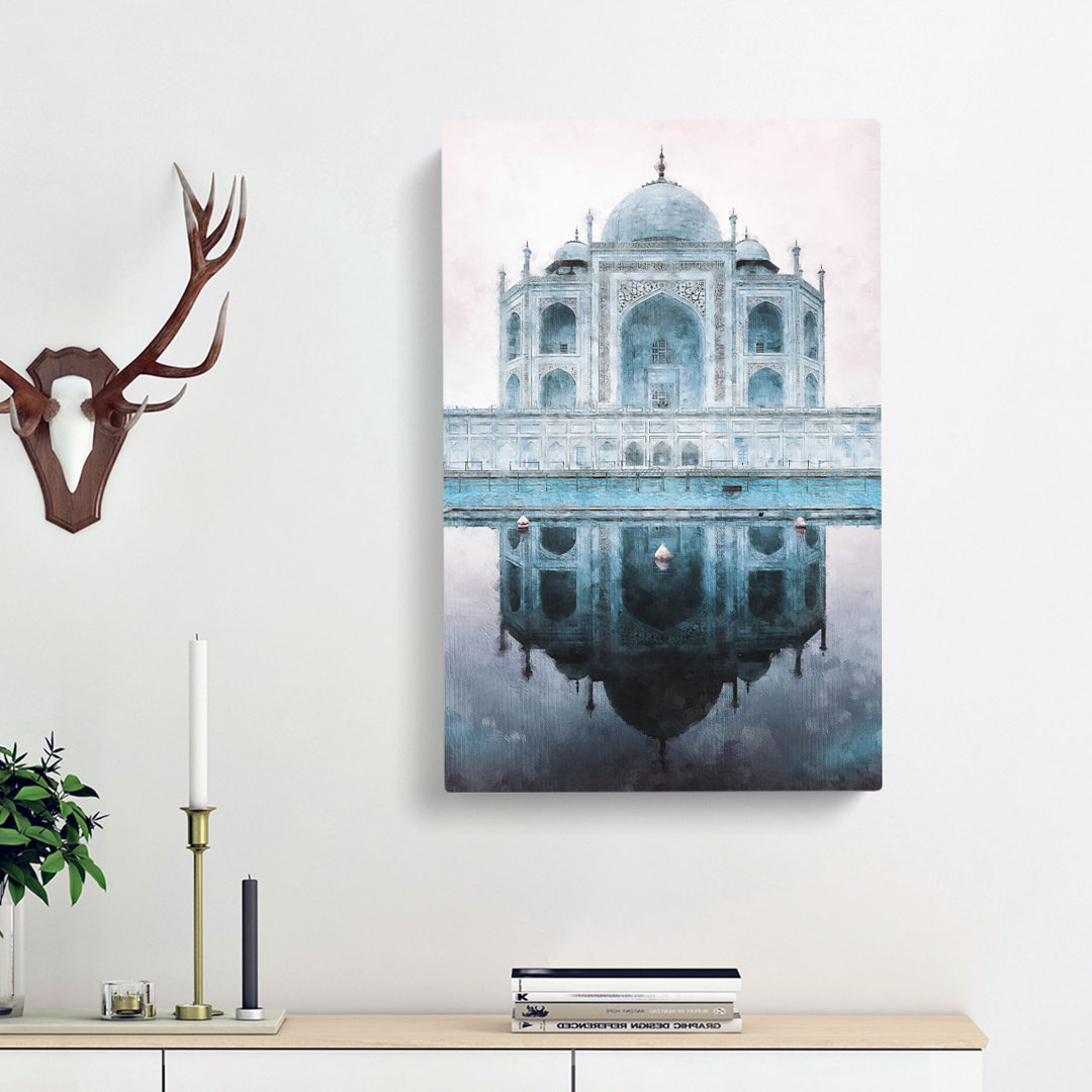 The Taj Mahal In Agra India Abstract - Wrapped Canvas