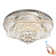 Jayden-Mark Elegant LED Crystal Tiered Ceiling Light, 24" Flush Mount Chandelier Light with Remote Control