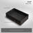 MonBlari 24" X 16" Rectangle Solid Surface Matte Black Vessel Sink-126410646