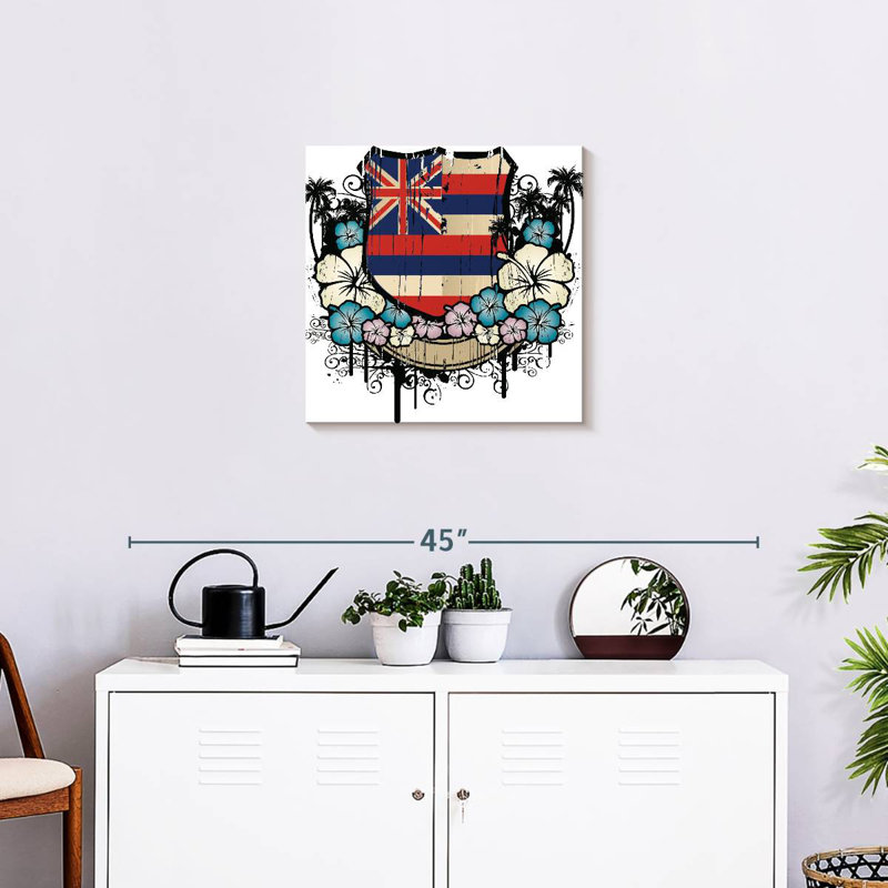 Borges Floral Hawaii Flag