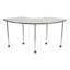 Structure Series 1/3 Round 65" x 30" Adjustable Height Mobile Collaborative Activity Table with Casters-51404091-51404092