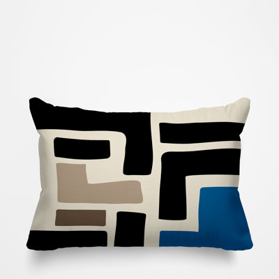 Coussin décoratif intérieur / extérieur en polyester filé Briddie