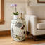 Tabouret en céramique fleur et oiseau-1971326764